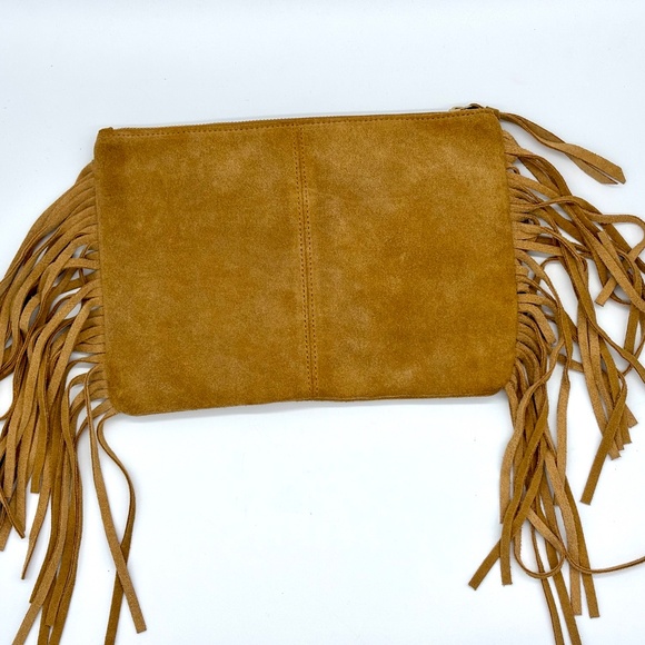 Suede Fringed Clutch by F21 - Picture 3 of 6